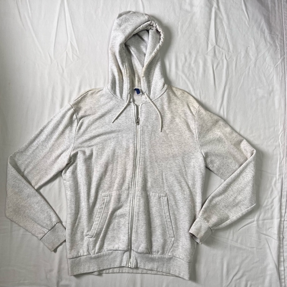 H&M Plain Gray Zip Up Hoodie